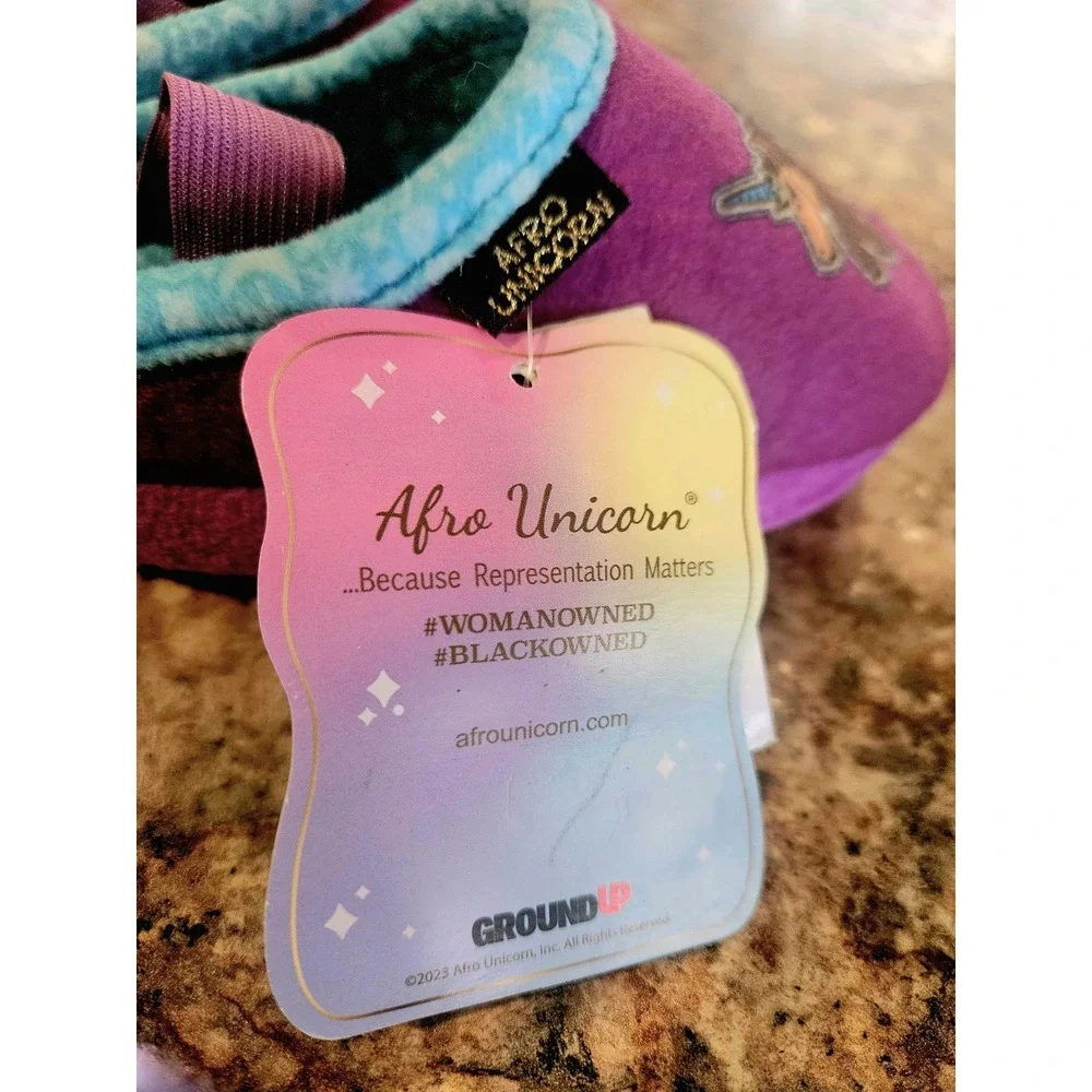 AFRO UNICORN SLIPPER TODDLER Size 8